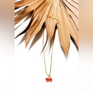 Red cherry necklace #1011